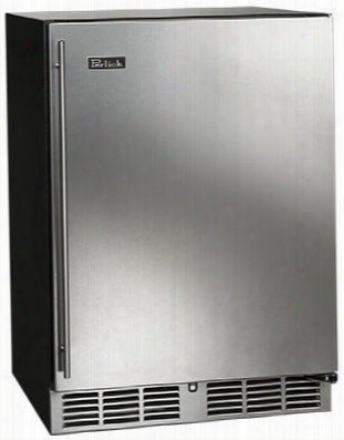 Perlick C-series Hc24ro31r 24 Inch Built-in Undercounter Outdoor Refrigerator With 5.2 Cu. Ft. Capacity, 2 Wire Racks, Digital Control Panel And Zero Clearance Door Hinge: Stainless Steel, Right Hinge Door Swing