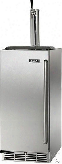 Perlick Signature Series Hp15to31l 15 In Ch Built-in Outdoor Beer Dispense R With 1 Sixth-barrel Capacity, 525 Btu Compressoor, 650ss Flow Control Faucet And Tapping System: Stainless Steel, Left Hinge Door Swing