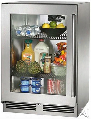 Perlick Signature Series Hp24ro33l 24 Inch Built-in Undercounter Outdoor Refrigerator With 5.2 Cu. Ft. Capacity, 2 Adjustable Wire Shelves, Commercial Stainless Steel Construction, 1,000-btu Compressor, Energy Star And Digital Temperature Control: Stainle