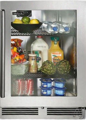 Perlick Signature Series Hp24ro34r 24 Inch Built-in Undercounter Outdoor Refrigerator With 5.2 Cu. Ft. Capacity,, 2 Adjustable Wire Shelves, Commercial Stainless Steel Construction, 1,000-btu Compressor, Energy Star And Digital Temperature Control: Panel R