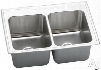 Elkay Pursuit Collection POD3322 33 Inch Top Mount Double Bowl Stainless Steel Outdoor Sink with 18-Gauge, 8-1/8 Inch Bowl Depths, 3-1/2 Inch Drain, Coved Corners, Raised Faucet Deck and Corrosion Resistance Hardware (Not Exact Image)