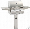 Fire Magic Choice Collection C430S1T1NG6 52 Inch Freestanding Gas Grill with 432 sq. in. Cooking Surface, 40,000 BTU, Stainless Steel Burners, Stainless Steel Flavor Grids and Analog Thermometer: Natural Gas, Ground Post