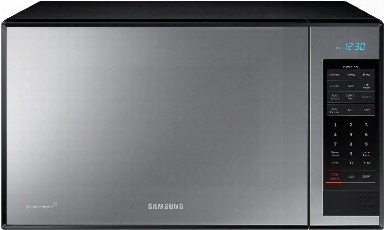 Samsung Mg14h3020cm 1.4 Cu. Ft. Countertop Microwave Oven With 950 Watts, 10 Power Levels, Geilling Element, Triple Distribution System, Two-stage Cooking, Eco Mode, Auto Defrost A Nd Ceramic Enamel Interior