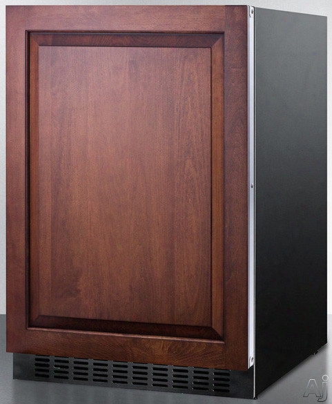 Summit Spr627osif 24 Inch Outdoor Undercounter Refrigerator With Adjustable Glass Shelves, Digital Thermostat, Door Lock, Internal Fan, Led Lighting, 4.6 Cu. Ft. Capacity, Commercially Approved And Energy Star: Panel Ready
