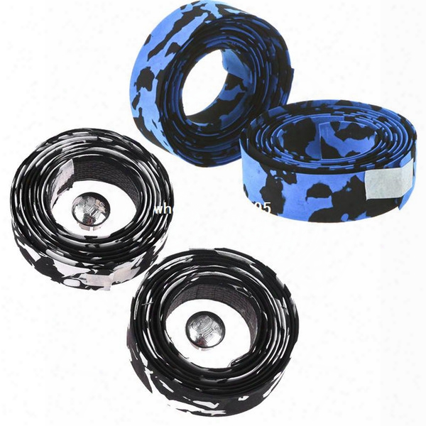 2 Pcs Bike Bicycle Cycle Handlebar Tape Wrap &amp; 2 Bar Plug Accessories For Outdoor Sports , Free Wholesale Drop