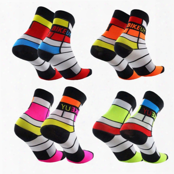 2016 New Unisex Cycling Socks High Elasticity Outdoor Sports Socks Quick Dry Road Bicycle Riding Socks Welcome To Customized