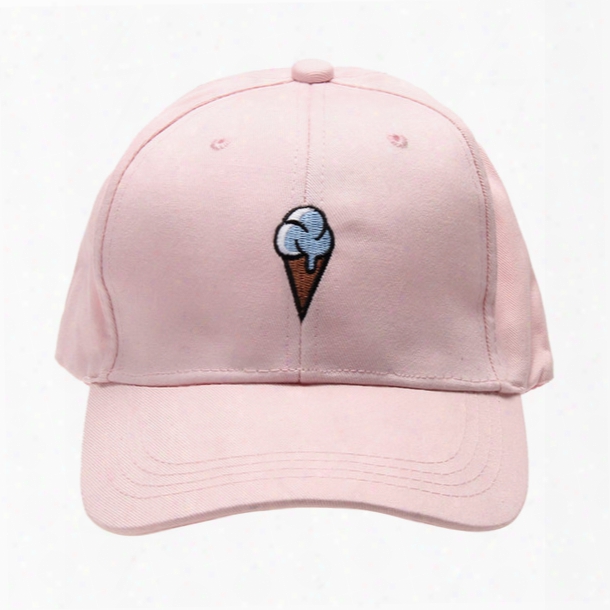 2017 New Cotton Hat Ice Cream Embroidered Baseball Cap For Men And Women Sun Hat Snpaback Caps Outdoors Cotton Can