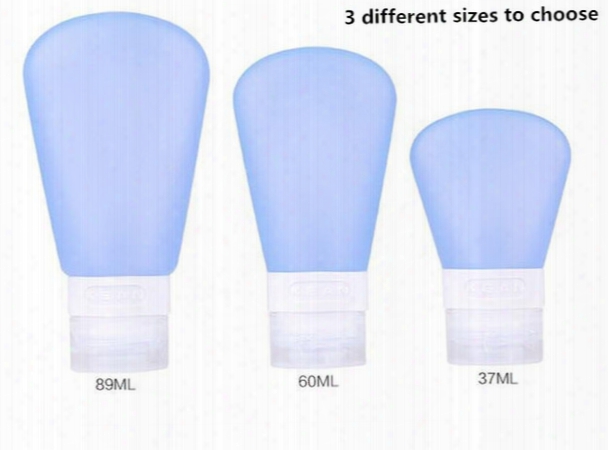 3pcs/set 3 Sizes Travel Silicone Squeezable Refillable Bottles Shampoo Shower Gel Lotion Bottles Crea M Jar Wide Use