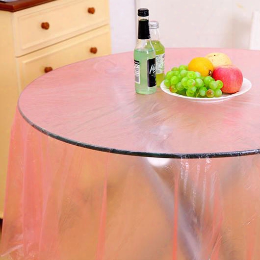 8 Pcs/roll New Transparent Plastic Disposable Tablecloth Tablecover Party Outdoor Picnic Check Oil Cloth Yardage Tablecloth One-time