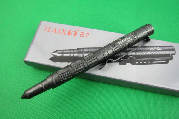 Agks 2017 Upgraded Version Laix B7 Gray Tactical Defense Survival Portable Survival Pen Camping Tool 6061t6 Aviation Aluminum Freeshipping