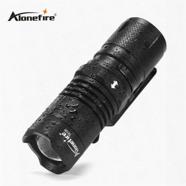 Alonefire Tk100 Portable Mini Flashlight Cree Xml-t6 Led Lantern 4 Modes Zoomable Waterproof Torch Penlight For Bike With Magnet