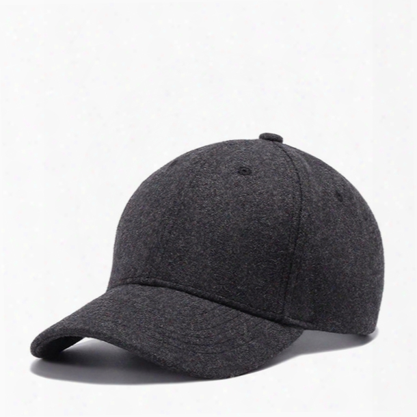 Autumn Winter Warm Bone Hat Fashion Korean Casquette Gorra Woollen Baseball Caps Men Male Outdoor Golf Hats Caps Black Dark Grey
