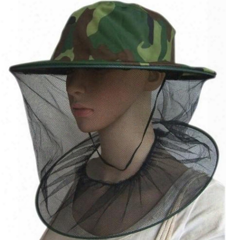 Camouflage Beekeeping Beekeeper Anti-mosquito Bee Bug Insect Fly Mask Cap Hat With Head Net Mesh Face Protection Outdoor Fishing Equipment