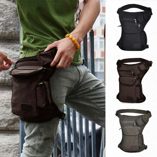 Canvas Drop Leg Bag Outdoor Climbing Waist Pack Belt Hip Bum Tactica Bags Travel Multi-purpose Climb Bag Unisex Running Bags