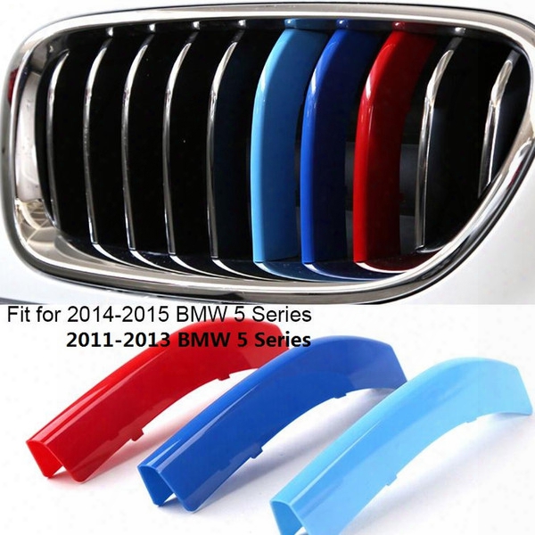 Car Styling Grille Stripe Decal Sticker Abs Grill Emblem For Bmw 5 Series F10 F18 2011 2012 2013 2015 2014 2016 2017