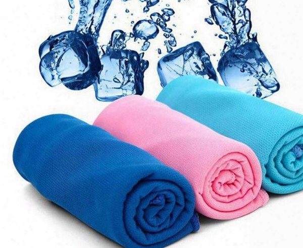 Cold Cooling Performance Towel Sports Outdoor Ice Cold Scarf Scarves Pad Neck Tie Collar Wristband Headband Summer Beach Cooling Supplies