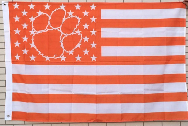 College Clemson Tigers Tide Nation Flag Baseball Fan Cheerleading Flag Custom Sports & Outdoors Hockey College Basketball Cheerleading Flags