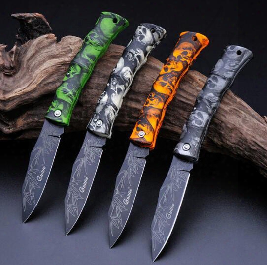 Cool Ghillie G131-a Folding Knife Camping Survival Knife, Mini Blade Pocket Fruit Knife, Abs Ghost Handle Beautiful Gift Knife