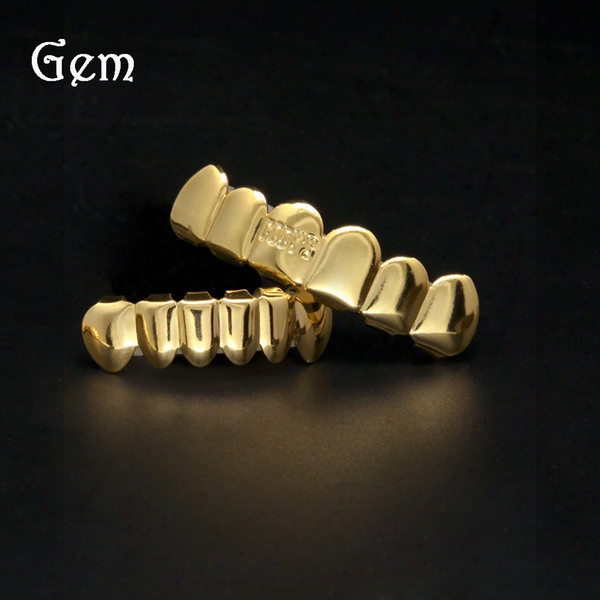 Cool Gold Hiphop Grillz For Male Best Quality A+++ Rhinestone Hip Hop Braces Luxury Club Party Jewelry Wholesale 2017 Hot