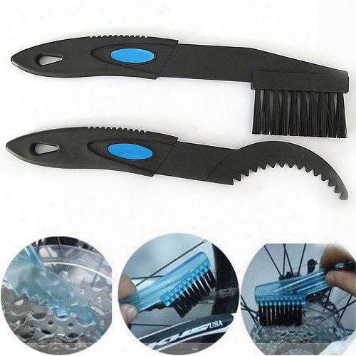 Drop Shipping 2pcs/set Bike Cycling Bicycle Chain Clean Brush Cleanin Outdoor Cleaner Scrubber Tool