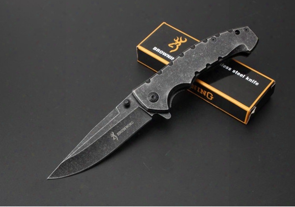 Free Shipping Browning Da - 78 Quick Opening Knife Stone Wash Blade Steel Lever Handle Outdoor Camping Survival Professional Folding Knife