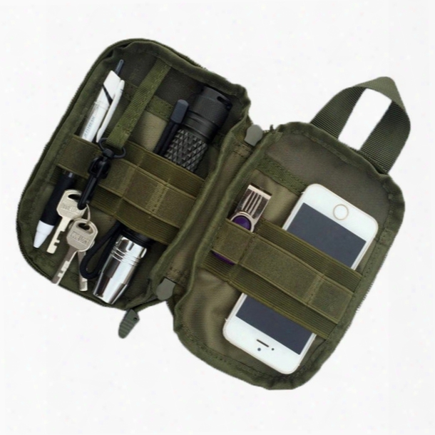 Hot Promotions Outdoor Tactical Waist Solid Sports Hunting Pack Belt Bag Edc Camping Hiking Phone Pouch Wallet Molle Bag