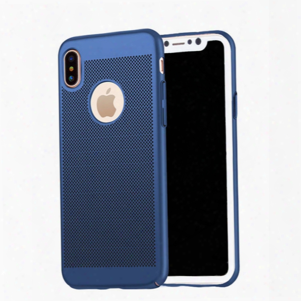 Luxury Heat Dissipation Cooling Housing Hard Pc Case For Iphone X 8 6s 7 Plus Cases Back Cover Honeycomb Phone Shell