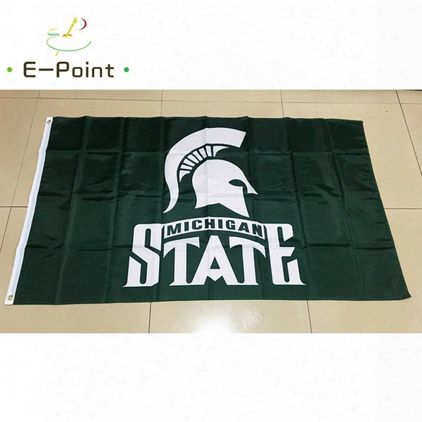Ncaa Michigan State Spartans Polyester Flag 3ft*5ft (150cm*90cm) Flag Banner Decoration Flying Home & Garden Outdoor Gifts