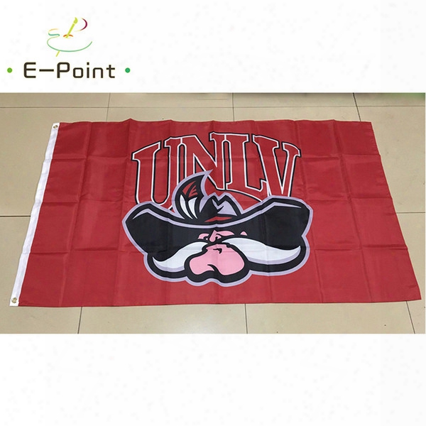 Ncaa Unlv Runnin&#039; Rebels Polyester Flag 3ft*5ft (150cm*90cm) Flag Banner Decoration Flying Home & Garden Outdoor Gifts