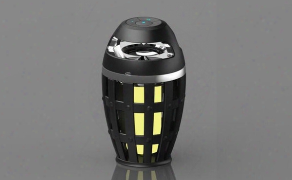New Led Flame Speaker Torch Atmosphere Wireless Speakers&outdoor Portable Stereo Speaker With Enhanced Bass Led Flicker Warm Light Dhl Free