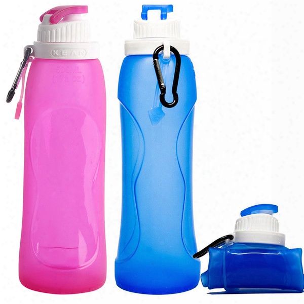 New Outdoor Kettle 500ml Protable Collapsible Folding Drink Water Bottle Kettle Cup Silicone Sports