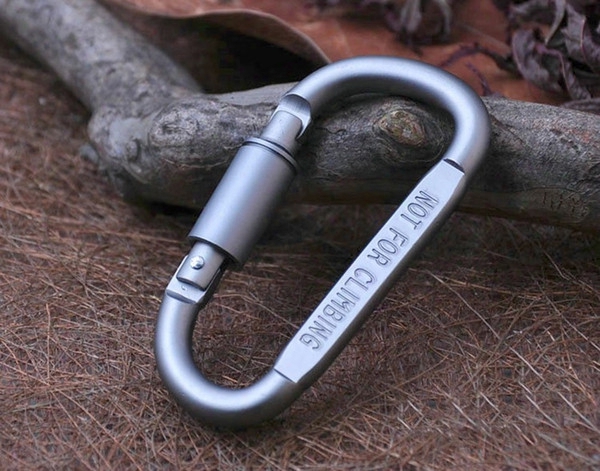 New Outdoor Safety Buckle Aluminum Alloy D-shape Climbing Button Carabiner Snap Clip Hook Keychain Keyring Carabiners Camping Hiking K107