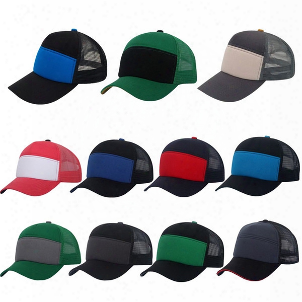 New Popular Outdoor Sports Bill Caps Trucker Mesh Hats Plain Caps Adult Snapback Hot Fashion Trucker Hats 11 Colors High Quality Unisex