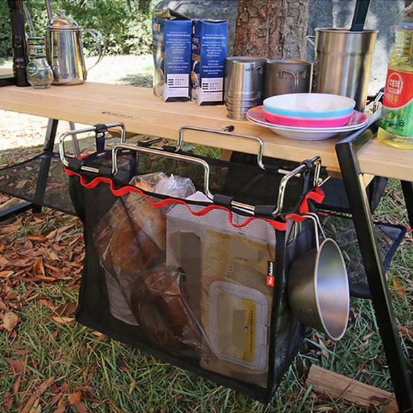 Outdoor Camp Kitchen Easy Cookware Storage Unit For Leisure Camping Portable Picnic Bbq Storage Net Pocket S/m/l