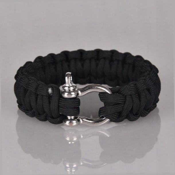 Outdoor Camping Paracord Bracelets For Men Women Parachute Rope Clasp Survival Bracelet Homme Handmade Braided Jewelry