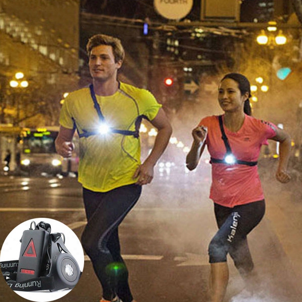 Outdoor Exercise Night Runner Portable Lamps Led Q5 Usb Charging Running Safety Chest Light Night Running Lights  Warning Lamp