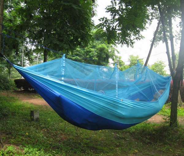 Outdoor Furniture General Use Military Hammocks Portable Hammock Hanging Bed Hammock Swing Chair Double Parachute Hammock With Mosquito Net