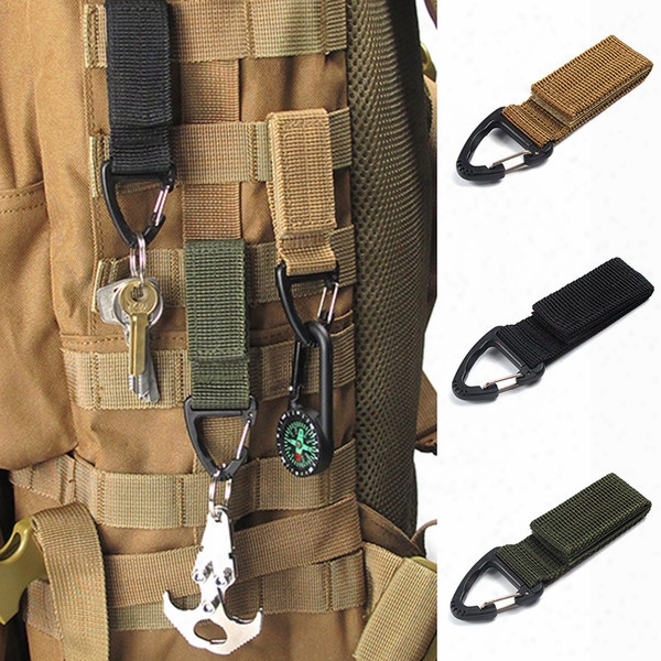 Outdoor Tactics Nylon Webbing Backpack Buckle Single Point Triangular Buckles Multi-functional Mountaineering Climbing Buckle D-type Ring