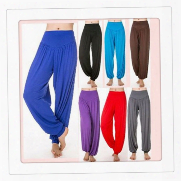 Outdoor Wear Yoga Pants Womens Modal Cotton Lady Soft Yoga Sports Dance Harem Pants Belly Dance Yaga Wide Pants Trousers Free Shipping