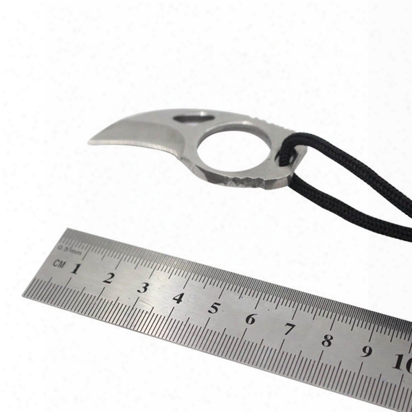 Promotion Mc Mini Claw Knife Karambit Knives Tactical Outdoor Fishing Camping Utility Knives Survival Knife With Leather Sheath Black Rope