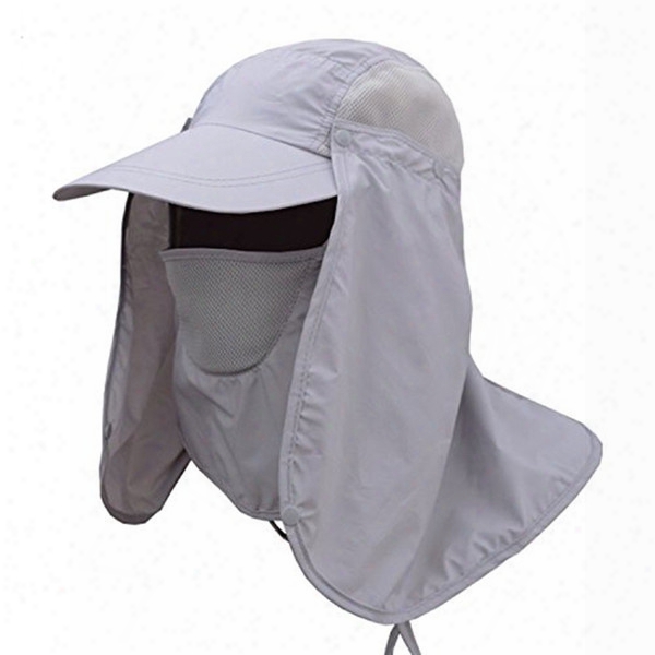 Quick Dry Summer Fishing Hat Uv Protection Sun Hat Folding Removable Neck Face Mask Head Flap Cover Cap For Outdoor Activities