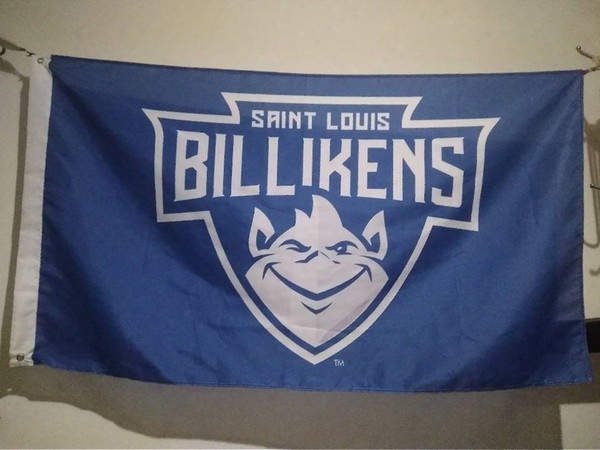 Saint Louis Billikens Flag 90 X 150 Cm Polyseter Ncaa Stars & Sripes Outdoor Banner
