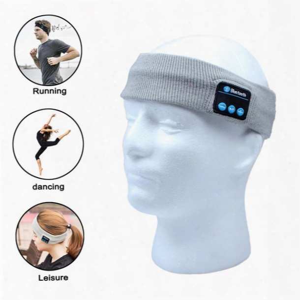 Sport Bluetoo Th Headband With Stereo Wireless Headphone Hands Free For Gym Fitness Exercise Running Jogging Hiking