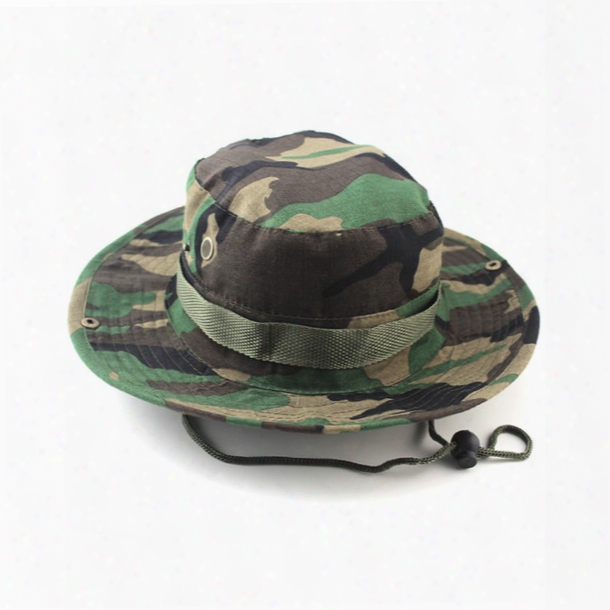 Sports Military Camouflage Bucket Hats Jungle Camo Fisherman Hat With Wide Brim Sun Fishing Bucket Aht Outdoor Camping Hunting Caps 7 Styles