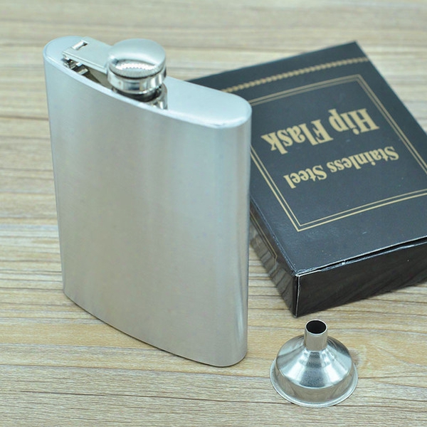 Stainless Steeel Hip Flask Portable Outdoor Flagon Whisky Stoup Wine Pot Alcohol Bottles Beer Cups With Small Funnel Wx-c50