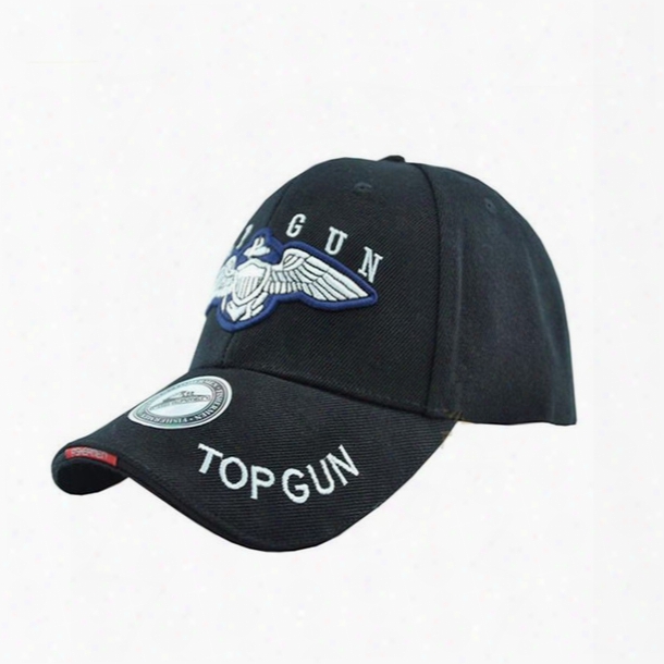 Top Gun Fashion Sport Baseball Peaked Caps Hat Outdoor Travel Sun Bike Hat Black/tan Free Shipping