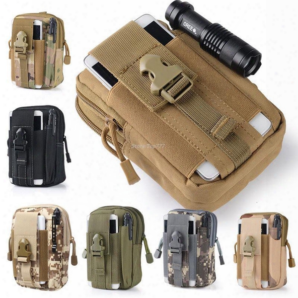 Universal Outdoor Tadtical Holster Military Molle Hip Waist Belt Bag Wallet Pouch Purse Phone Case In The Place Of Iphone/lg/htc/zipper 510