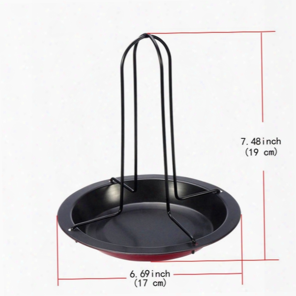 Upright Vertical Chicken Roasting Poultry Bbq Roaster Tray Rack Hollow Pans For Bbq Party Grilled Chicken Dish