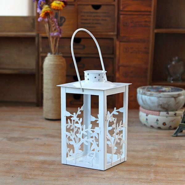 Vintage Garden Tables White Candle Holders Birdcage Candle Holder Garden Night Outdoor Romantic Dining Table Candle Holder/candle Ornaments