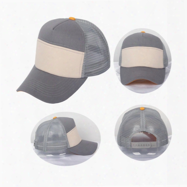 White & Grey Color Trucker Hat Plain Baseball Caps Snapback Casquette Caps Good Nobility Cheap Fashion Outdoor Hats